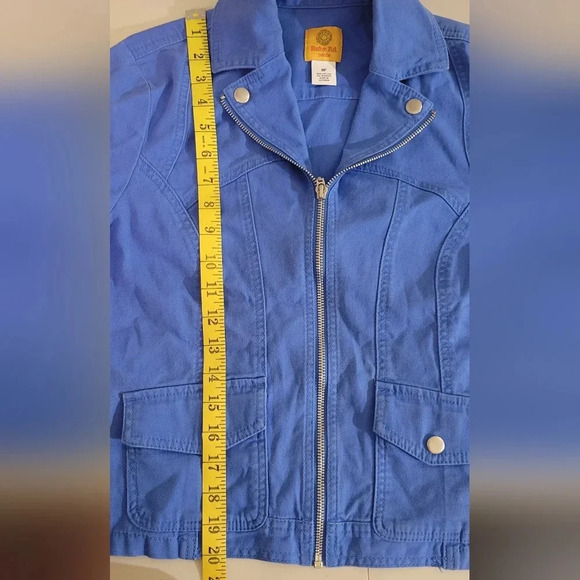 Ruby Rd. Petite Cropped Blue Jacket Size 8P - Picture 10 of 13